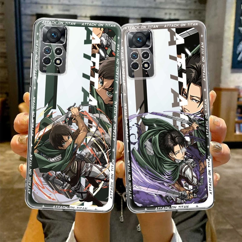 

For Xiaomi Redmi Note 9S 7 8 9 10 11 12 4G 5G Pro 11T 10Pro NOTE11 10S 8T Funda Case Attack On Titan Anime Matte