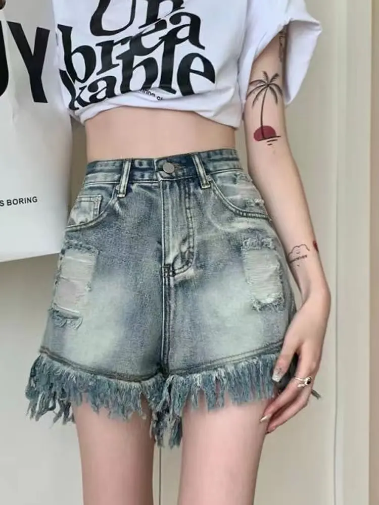 

Женская джинсовая мини-юбка на пуговицах, с завышенной талией