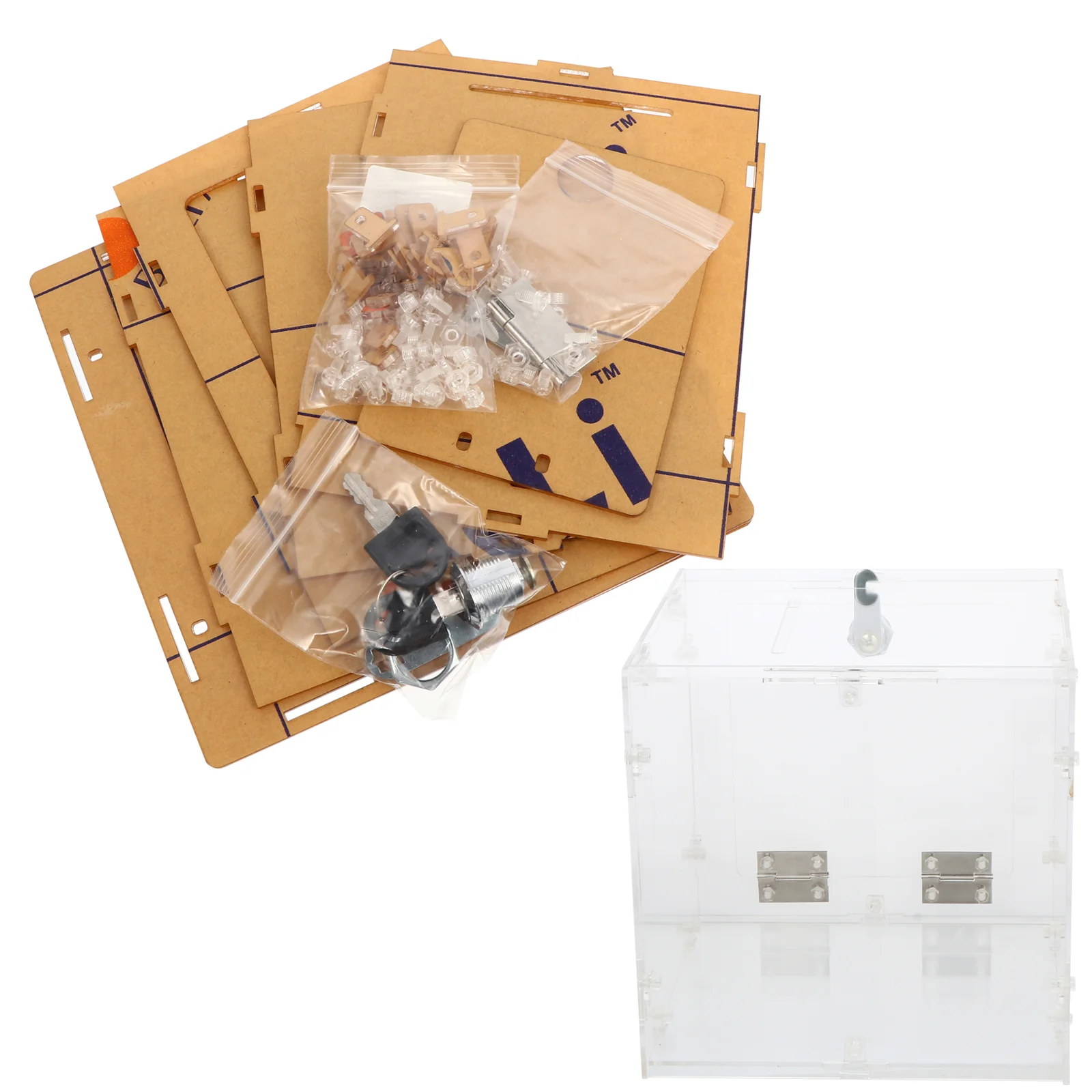 

Acrylic Donation Box Large Ballot Box Holder Acrylic Cam Lock Container