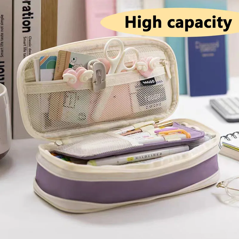 Pencil Case for Boys Cute Students Pencil Cases Big Pen Bags Storage Box Boy Girl Kid Large Capacity School Stationery Supplies