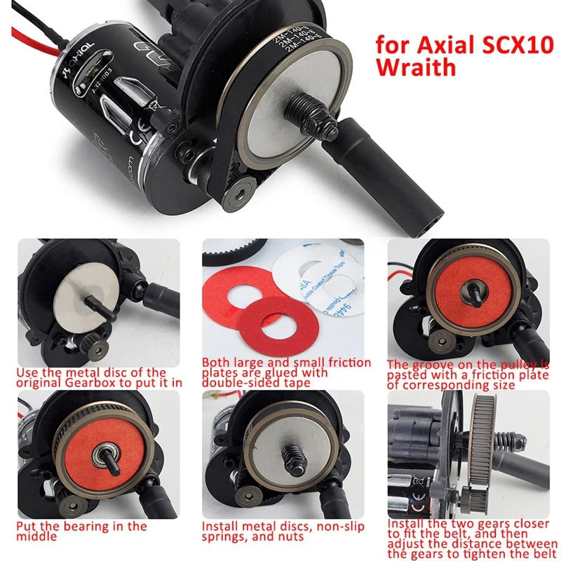 5 мм мотор-редуктор приводная коробка передач система шестерен для 1/10 RC Crawler Axial