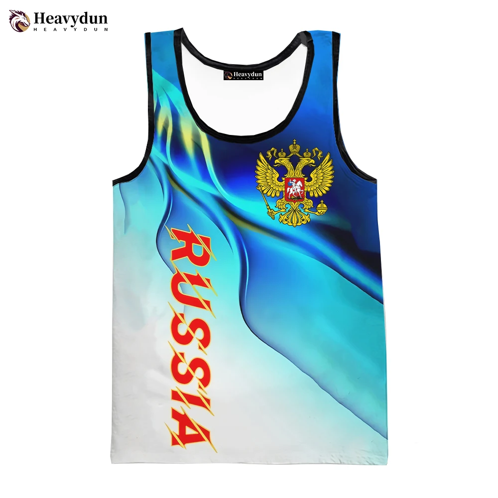 

Russia Eagle 3D Printed Tank Tops Russian Flag Men Spring Summer Harajuku Streetwear Oversized T-shirt Sleeveless Shirts