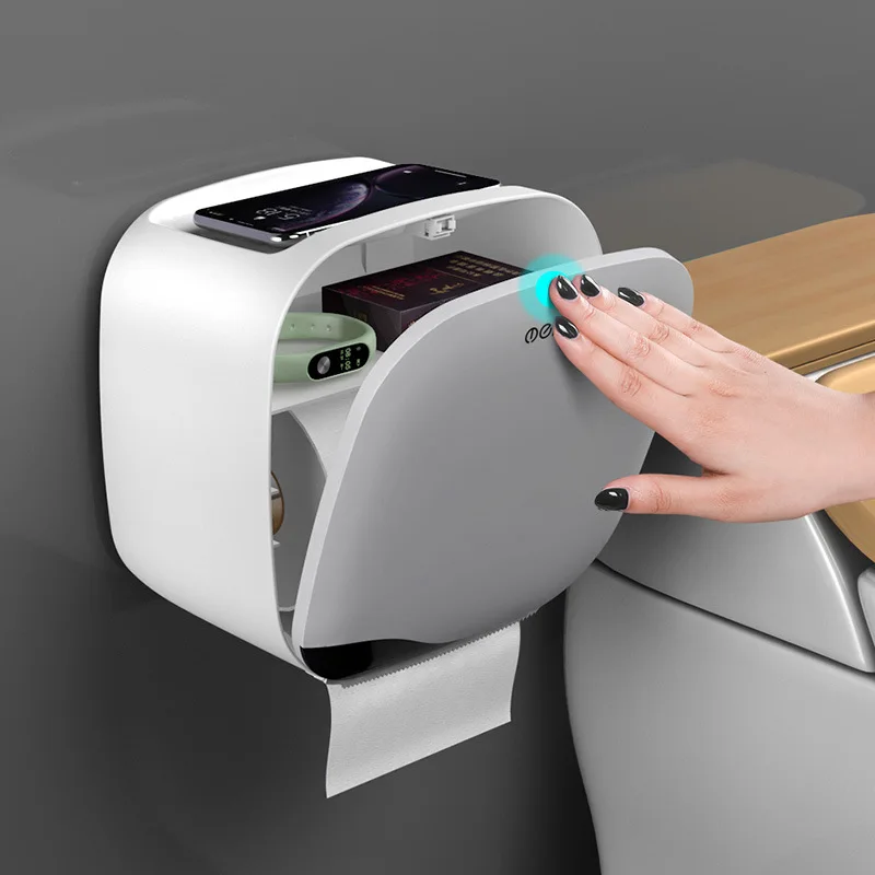

Wall Mount Paper Towel Dispenser Toilet Paper Holder Stand Waterproof Tray Roll Paper Shelf Toilet Paper Storage Box Tissue Box