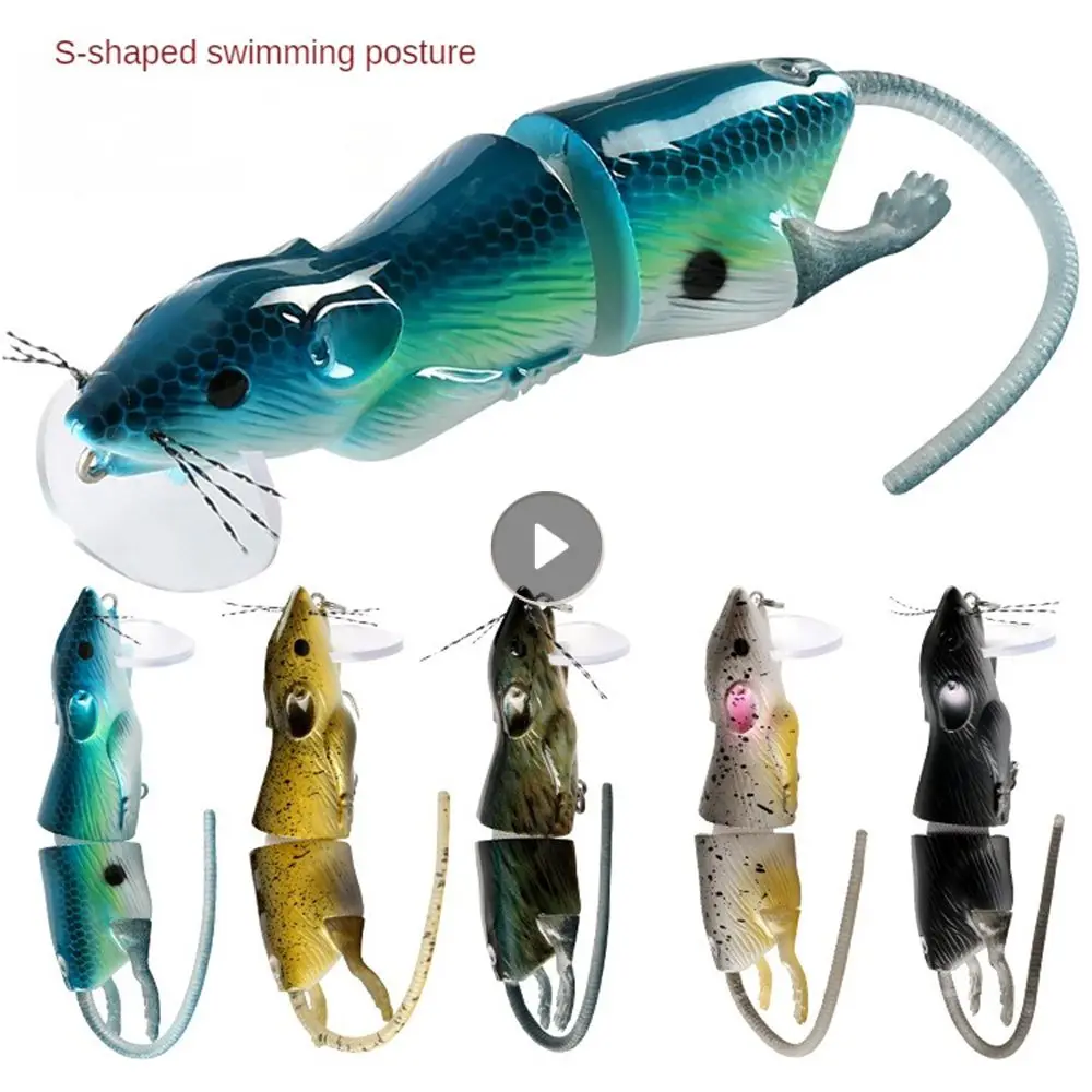 

Artificial Rats Bait 3d Mouse Fishing Lures Hard Mouse Bait Rat Tailed Bait Multi-section Mouse Lure Platic Multi-section