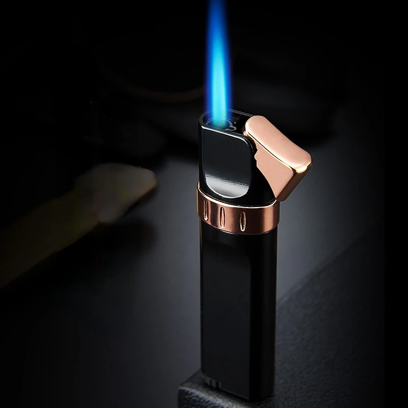 

Long Straight Flame Gas Lighters Creative Portable Cylindrical Windproof Cigarette Lighter