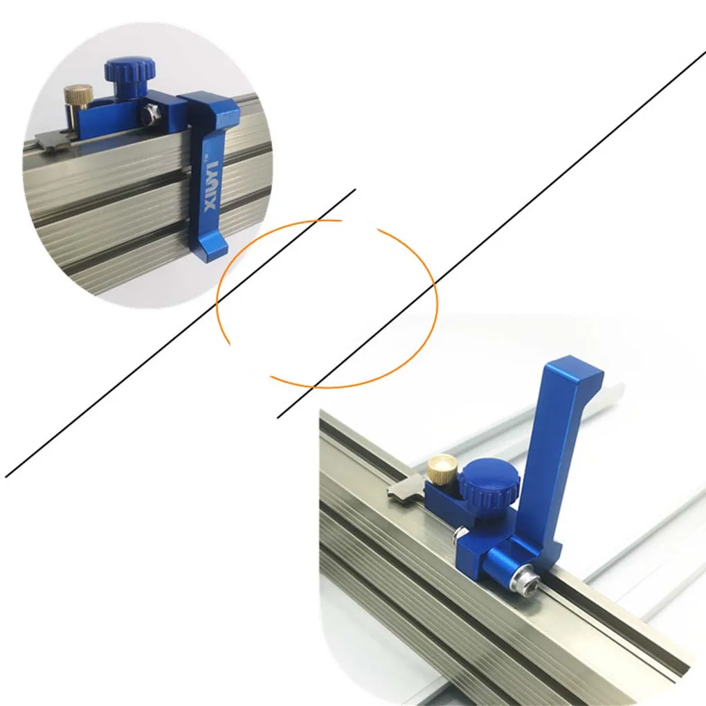 

Profile Fence Good Sealing Wear-resistant T Track Slot Rustproof Sliding Brackets Stable Miter Fence Connector for Router Saw