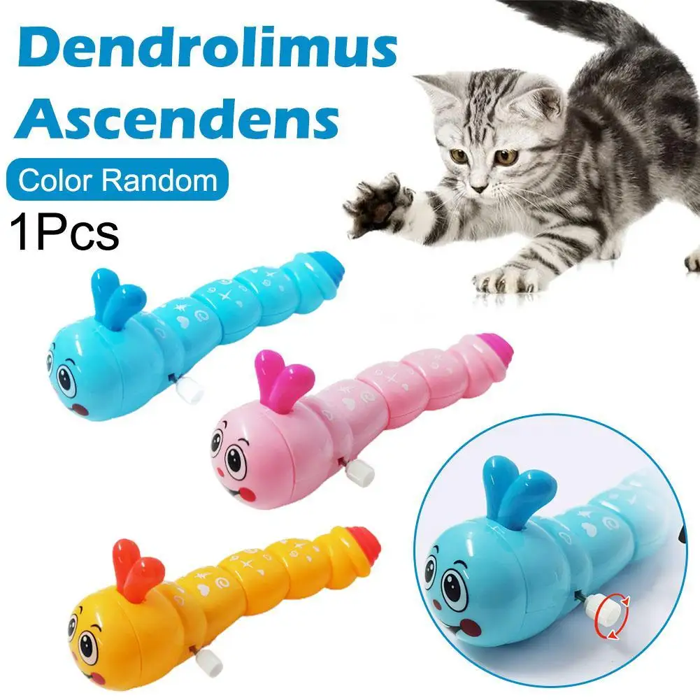

Clockwork Caterpillar Cat Toys Crawl Shake Cat Chase Toys Interactive Funny Cat Dog Toy Simulation Cute Pet Supplies Accessories