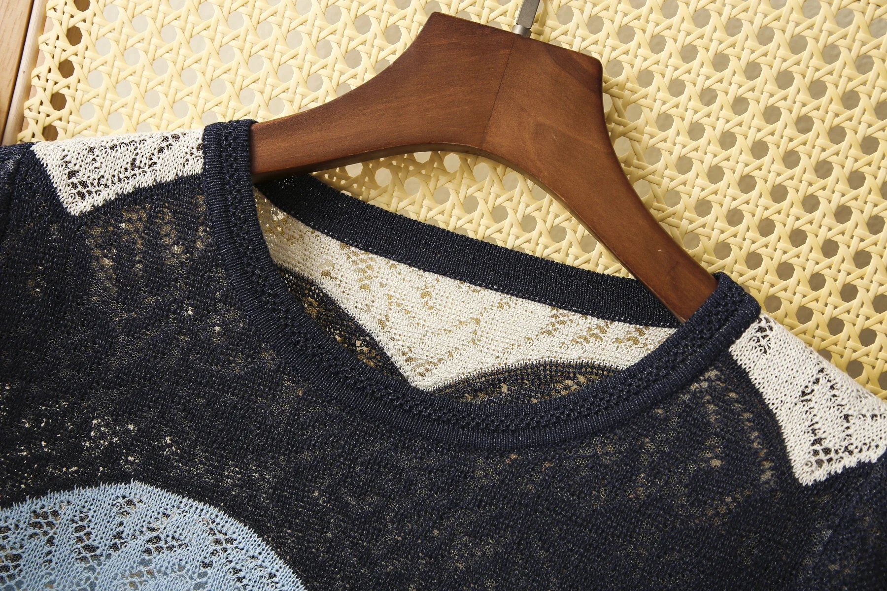 Летние топы женские блузки вязаная блузка с коротким рукавом Женский пуловер