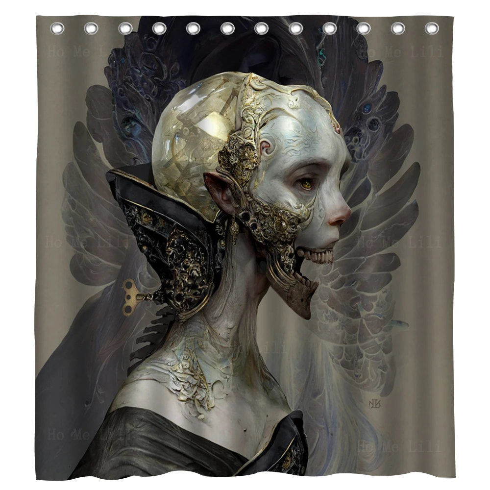 

Dark Fantasy Cursed Undead Horror Automaton Surrealist Poster Indifference Gothic Shower Curtain By Ho Me Lili For Bathroom Deco