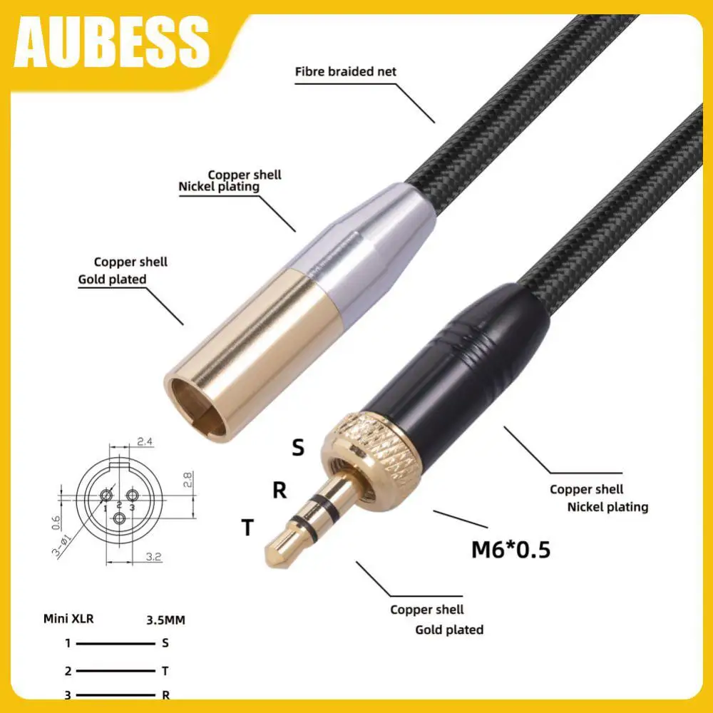 

Anti-interference Audio Cable The Plug Is Gold-plated Reduce Noise Internal Thread Audio Cable Good Contact Performance Durable