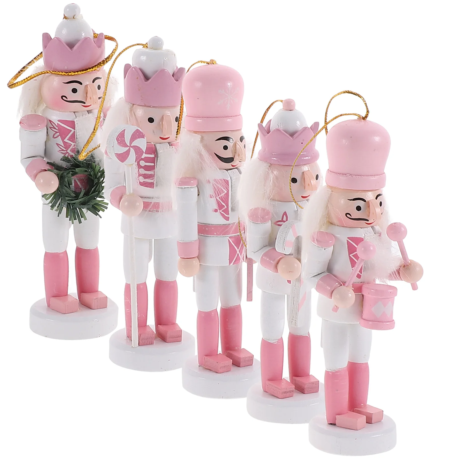

5 Pcs Nutcracker Decoration Xmas Nutcrackers Home Decorations Desktop Wood Dining Table Christmas