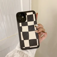 ins fashion lattice phone cases for iphone 13 12 11 pro max xr xs max 8 x 7 se 2020 lady girl shockproof soft shell