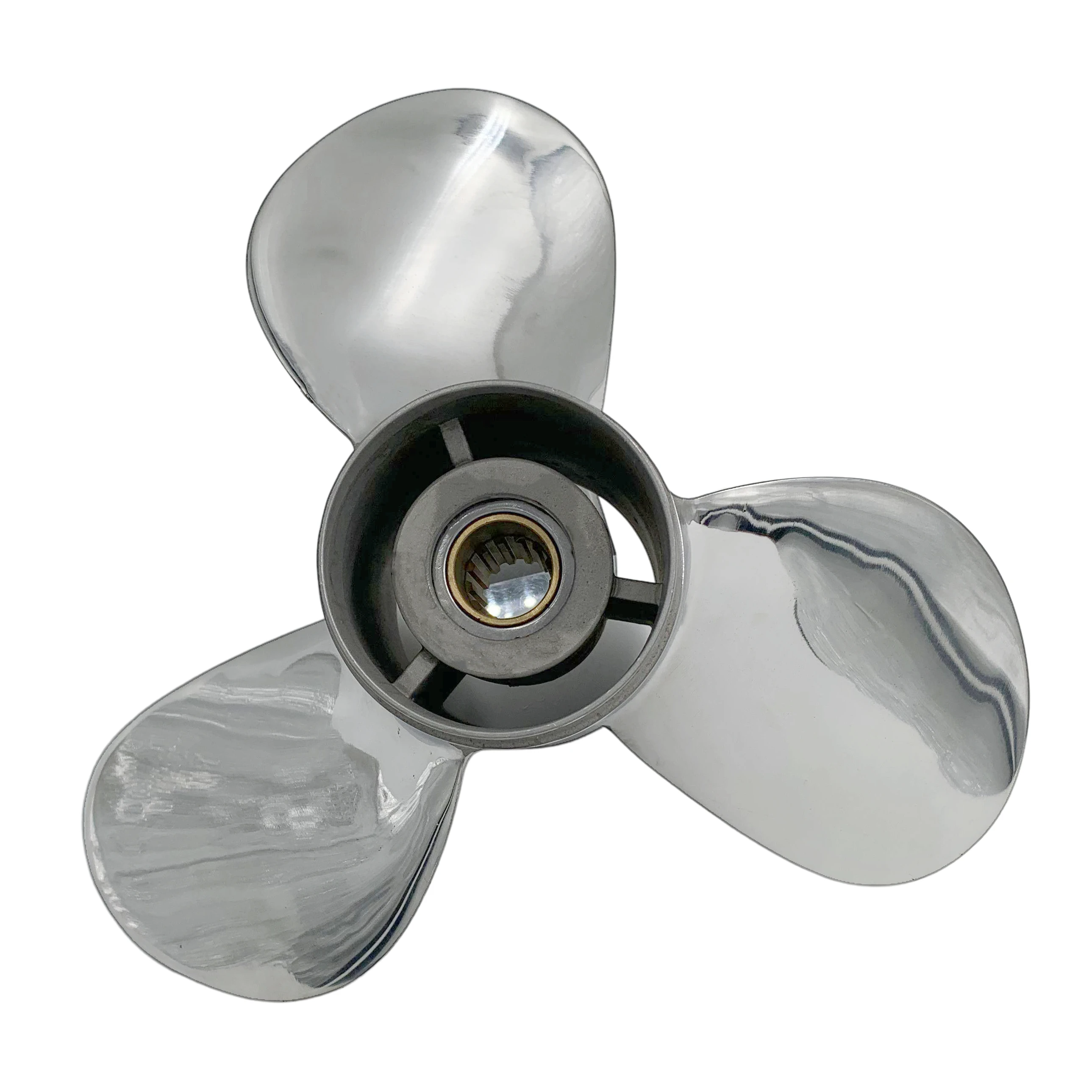 Лодочный пропеллер 11x15 для Yamaha 40HP-55HP 3 лезвия из нержавеющей стали Prop SS 13 зубьев RH