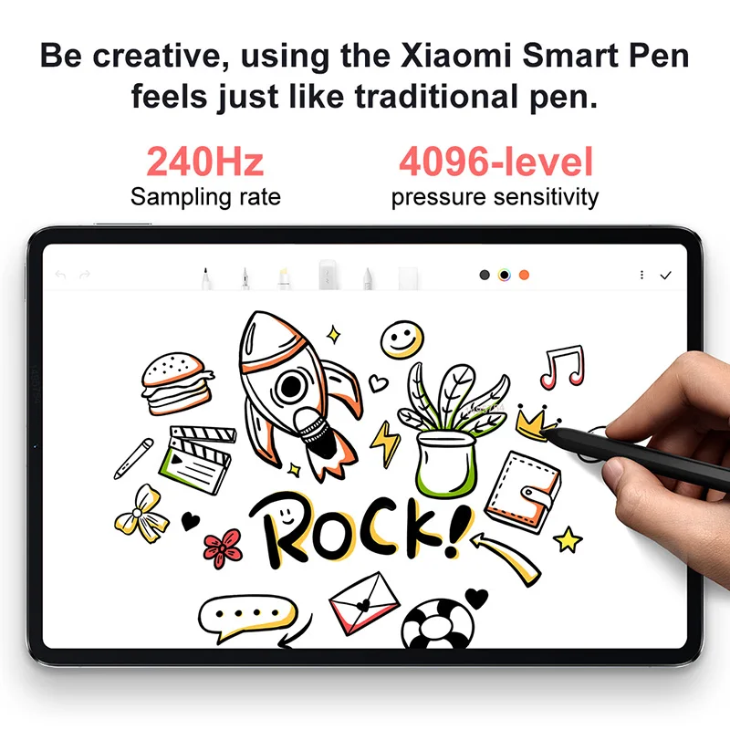 100% Оригинальная ручка Xiaomi Stylus Pen 240Hz для рисования, письма и создания скриншотов на смарт-планшете с сенсорным экраном для Mi Pad 5 и Pro.