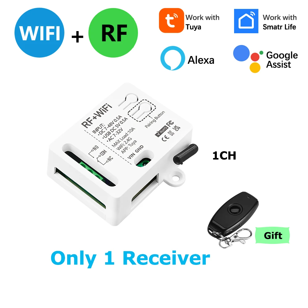 

Wi-Fi умный переключатель Deze 12В/24В