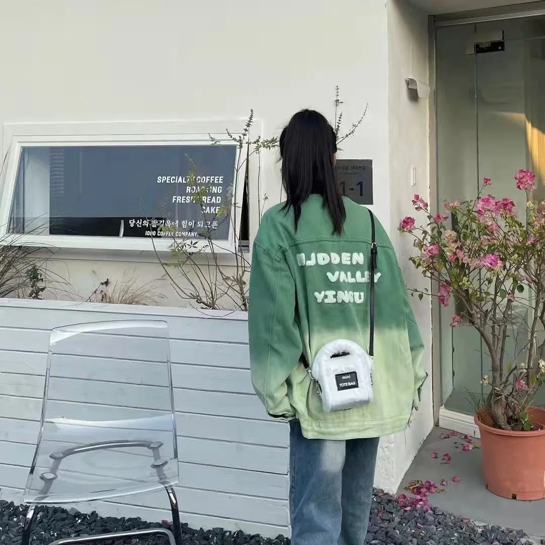 Женская джинсовая куртка винтажная Повседневная ковбойская в стиле Харадзюку с