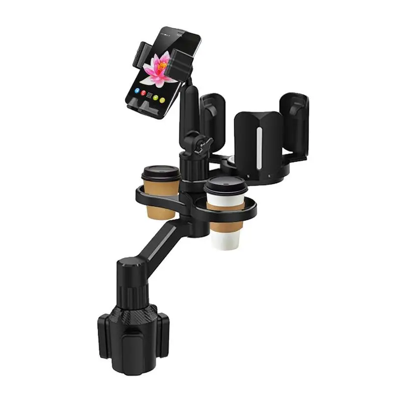 

Car Cup Holder Tray With Swivel Base 360 Degree Adjustable Car Cup Holder Food Tray Organized Drink Holder For Car Accesssories