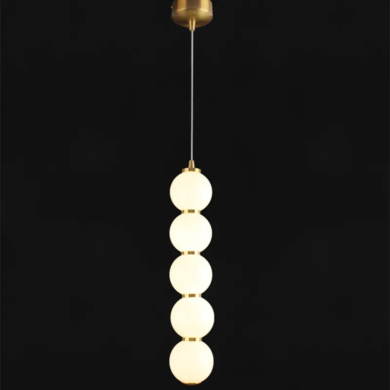 LED Changeable White Glass Ball Pendant Light Restaurant Cafe Bar Hanging Lamp Glossy Gold LED dimmable Pendant Ceiling Lamp