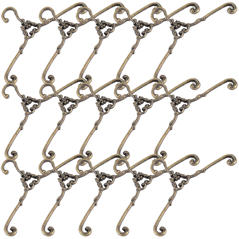 

24 Pcs Miniature Hangers Baby Pants Hangers Mini Miniature Storage Shirts Clothes 4x2cm Rack Metal Small