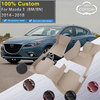 car floor mats for mazda3 mazda 3 bm bn 20142018 durable waterproof carpet auto rugs luxury leather mat car accessories 2015