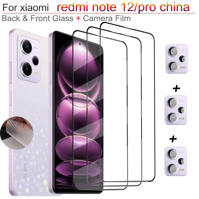

back and front for xiaomi redmi note 12 screen protector redmi note 11 protective glass note11 note12 camera film protector xiomi note 12 ultra clear ptotector cristal for redmi note 12 pro sensitive tempered glass