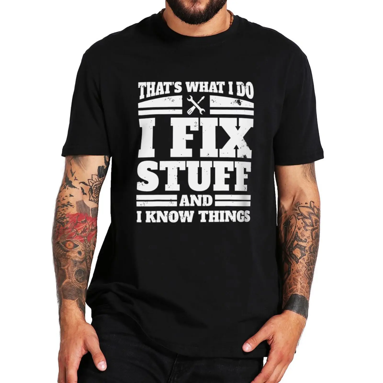 That's What I Do I Fix And I Know Things T-shirt Funny Mechanic Lovers Vintage Tee Tops Cotton Casual Summer Unsiex T Shirt