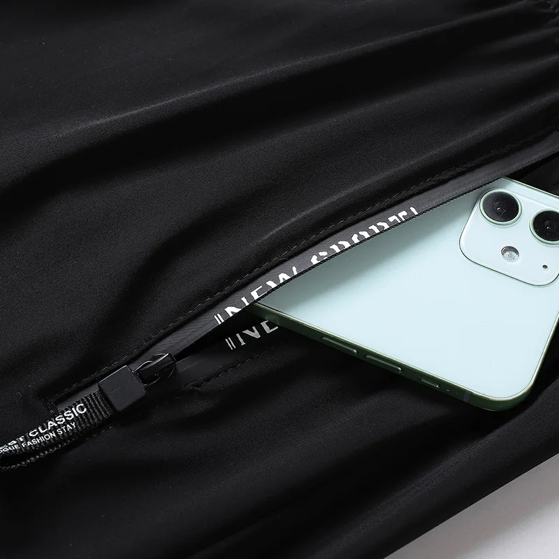 Ice Silk Men's Pants Summer Thin Section Large Size Men's Silk Smooth Loose Quick-drying Pants Sports Pants Casual Trousers