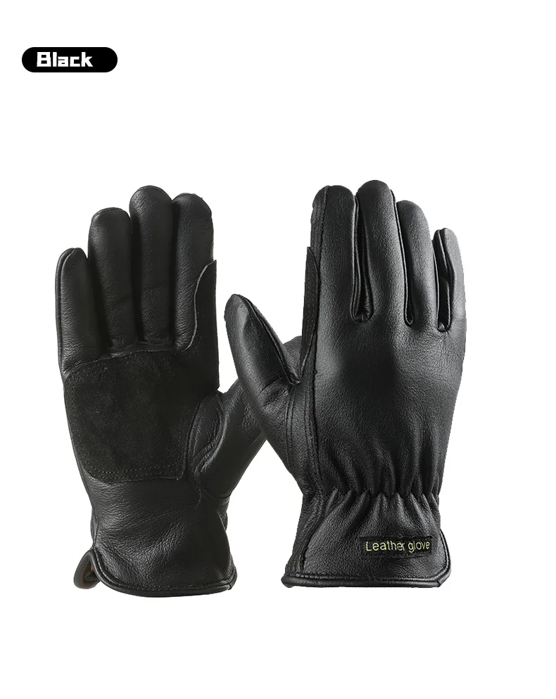 Мужские зимние рабочие перчатки из воловьей кожи
