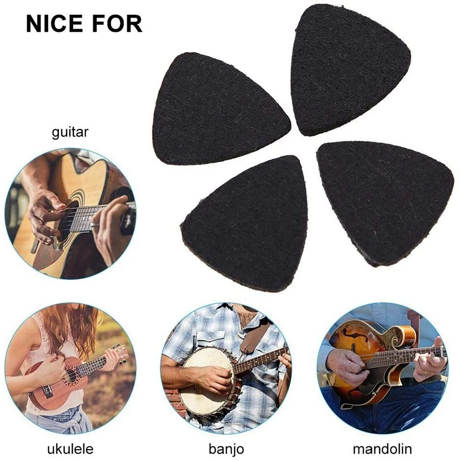10 шт. медиаторы из шерстяного фетра для укулеле 3 мм тонкие электроакустической