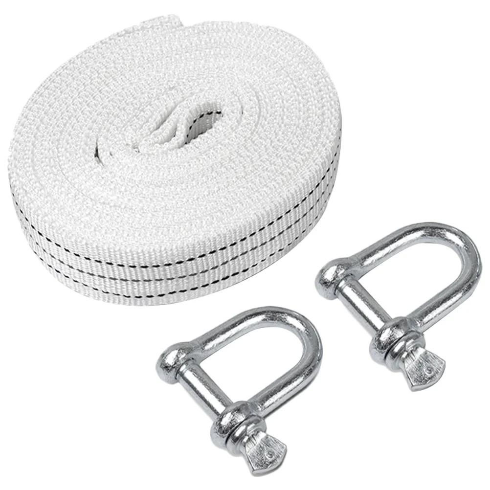 

1 Set Vehicle Towing Rope Towing Rope Reusable Car Trailer Strap Outdoor Tow Rope and Buckle