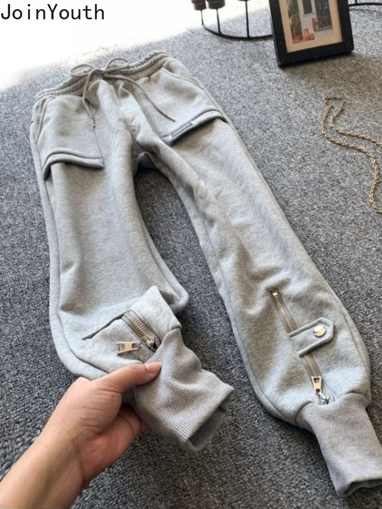 Толстые тренировочные штаны модные джоггеры Y2k для женщин уличная одежда