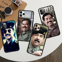 saddam hussein leader phone case for iphone 12 11 13 7 8 6 s plus x xs xr pro max mini shell