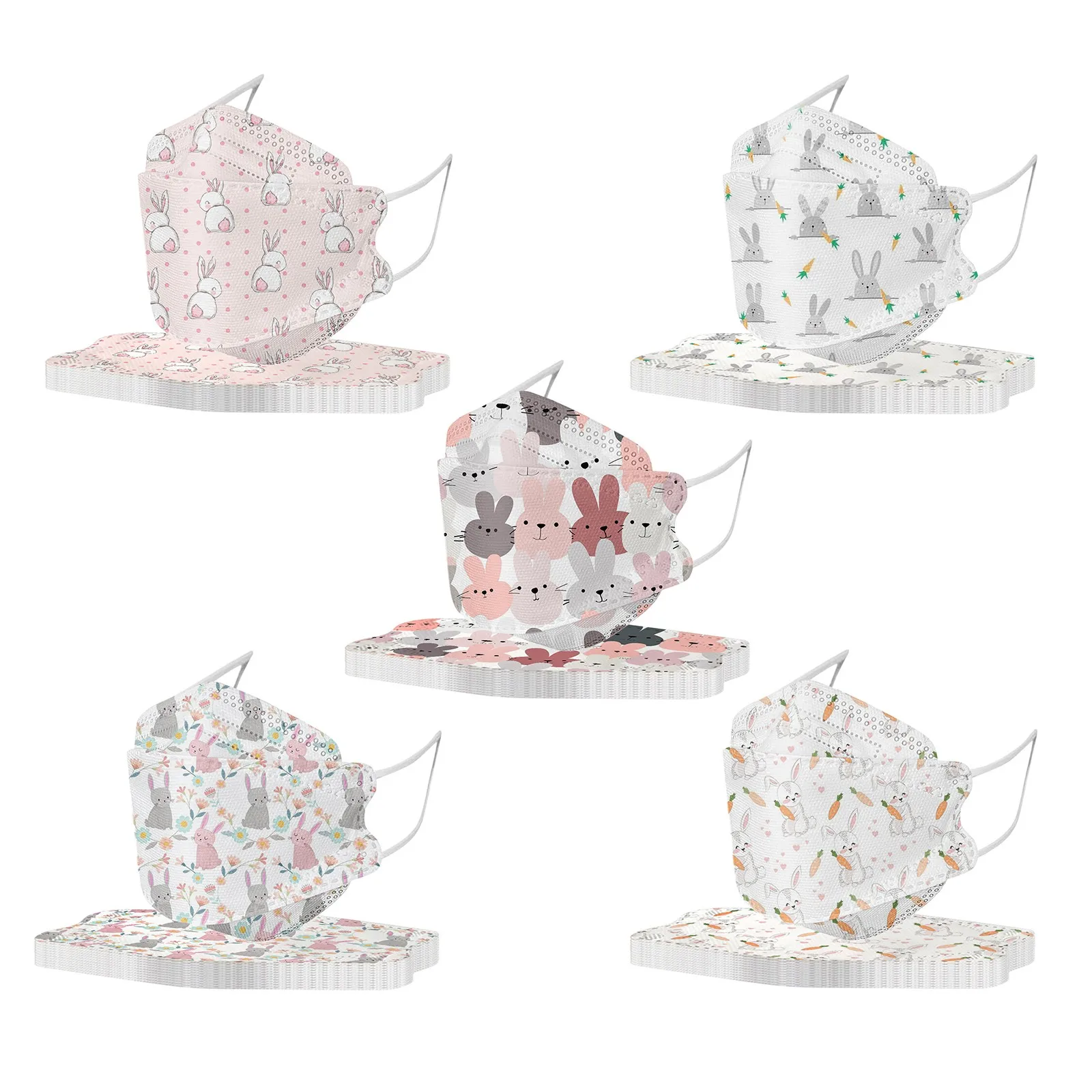 Маска для лица с пасхальным принтом взрослых 10 шт. |