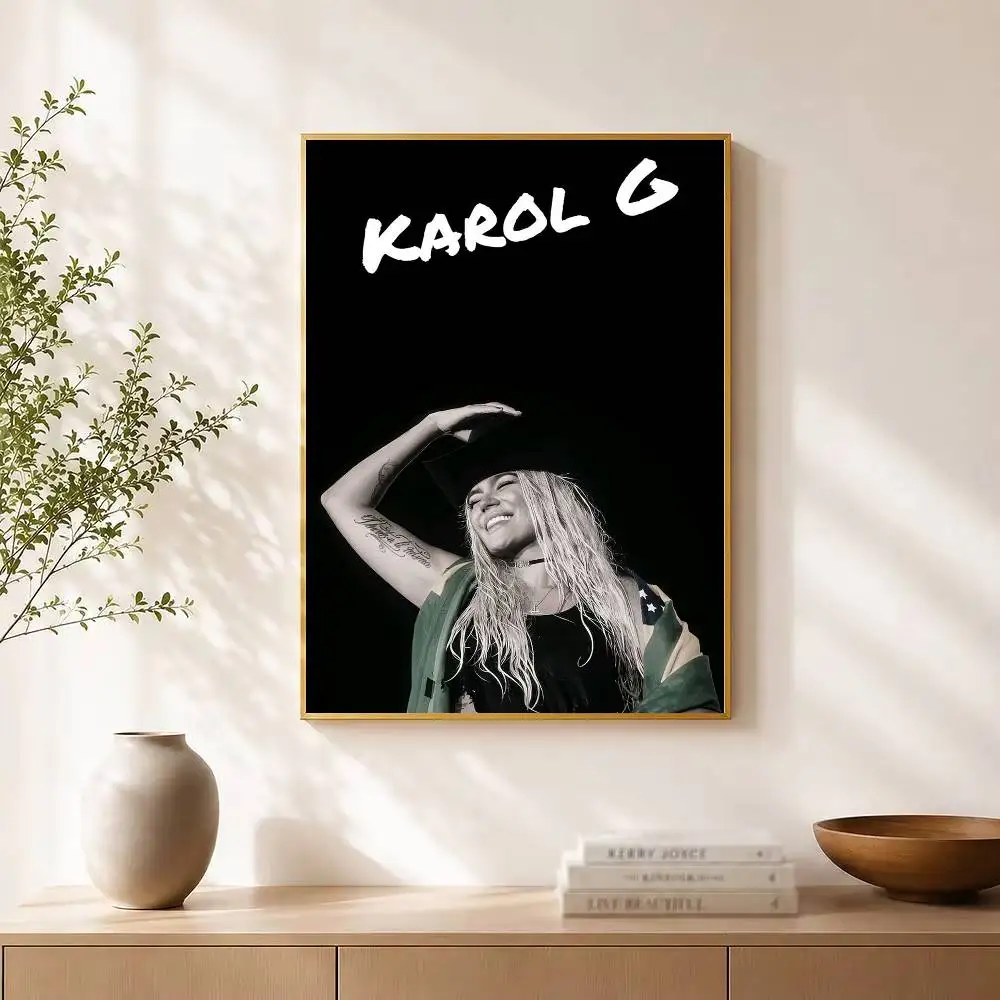 Фото Постер K-karol G Tropicoqueta, высококачественное украшение для общежития и гостиной, эстетичные настенные наклейки, подарок. №3