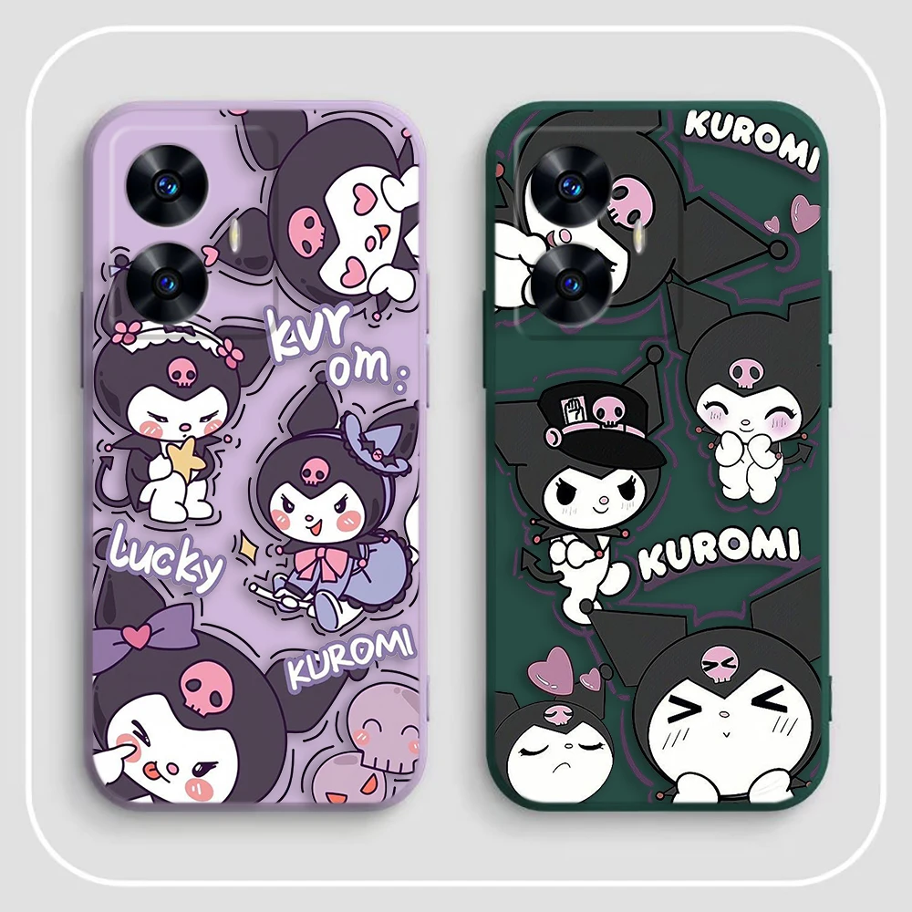 Чехол для телефона с рисунком Hello Kuromi Baku Realme C65 C63 C53 C35 C55 C33 C30 C21Y C20 C12 C11 GT 2 XT NARAO 20 30 50