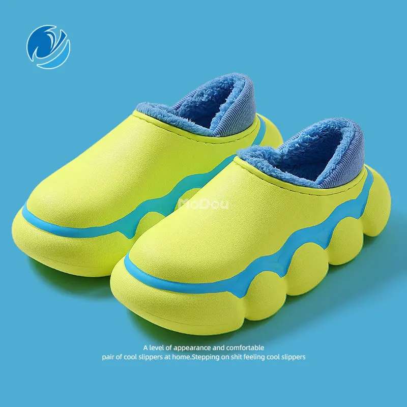 

Туфли унисекс хлопковые с закрытым каблуком, Нескользящие, зимние