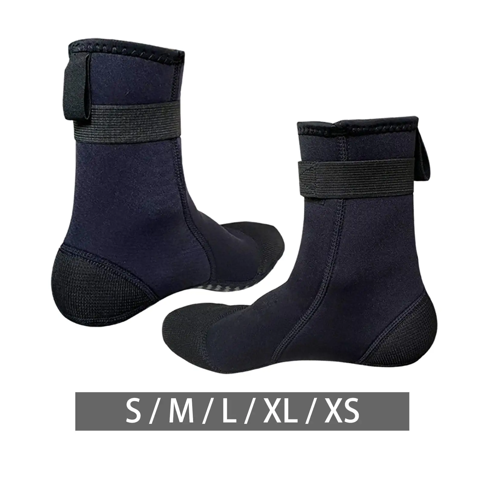 

2 Pieces 3mm Neoprene Socks Glued Stitched Diving Socks Nonslip Strech Wetsuit Socks for Water Sports Swimming Paddling