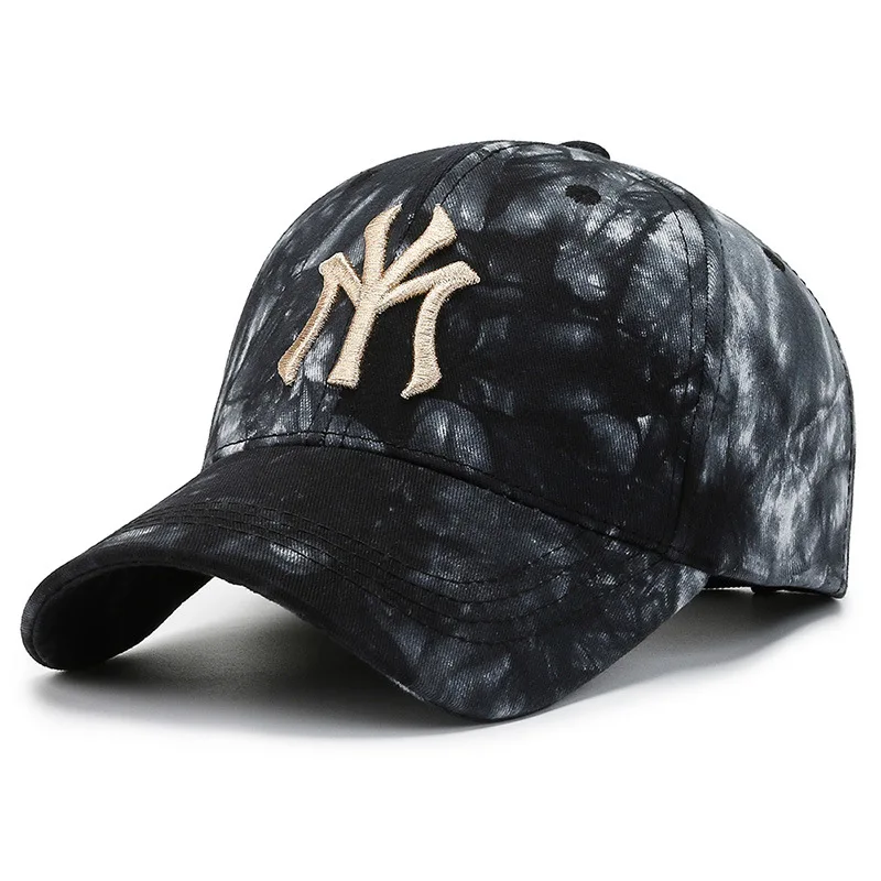 

Tie-Dyed Embroidered My Baseball Cap Summer Sun-Proof Breathable Face-Looking Small Top-Selling Product Fashion Trendy Couple Me