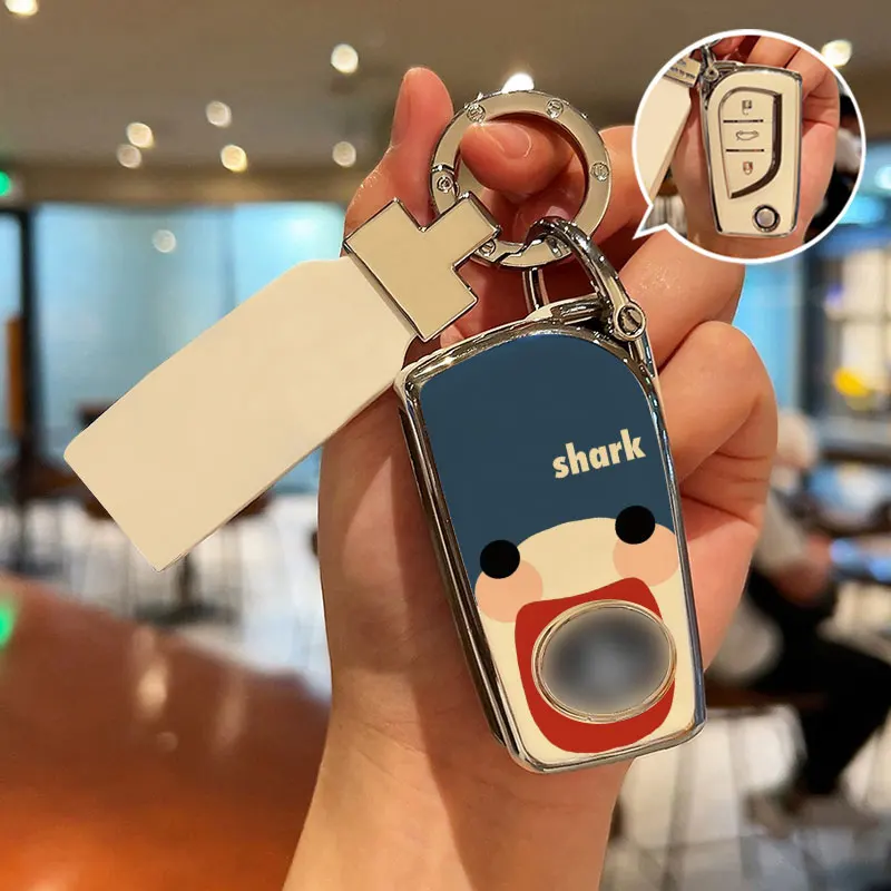 Чехол для автомобильного ключа защитный брелок в виде акулы милый Toyota Prius Camry Corolla