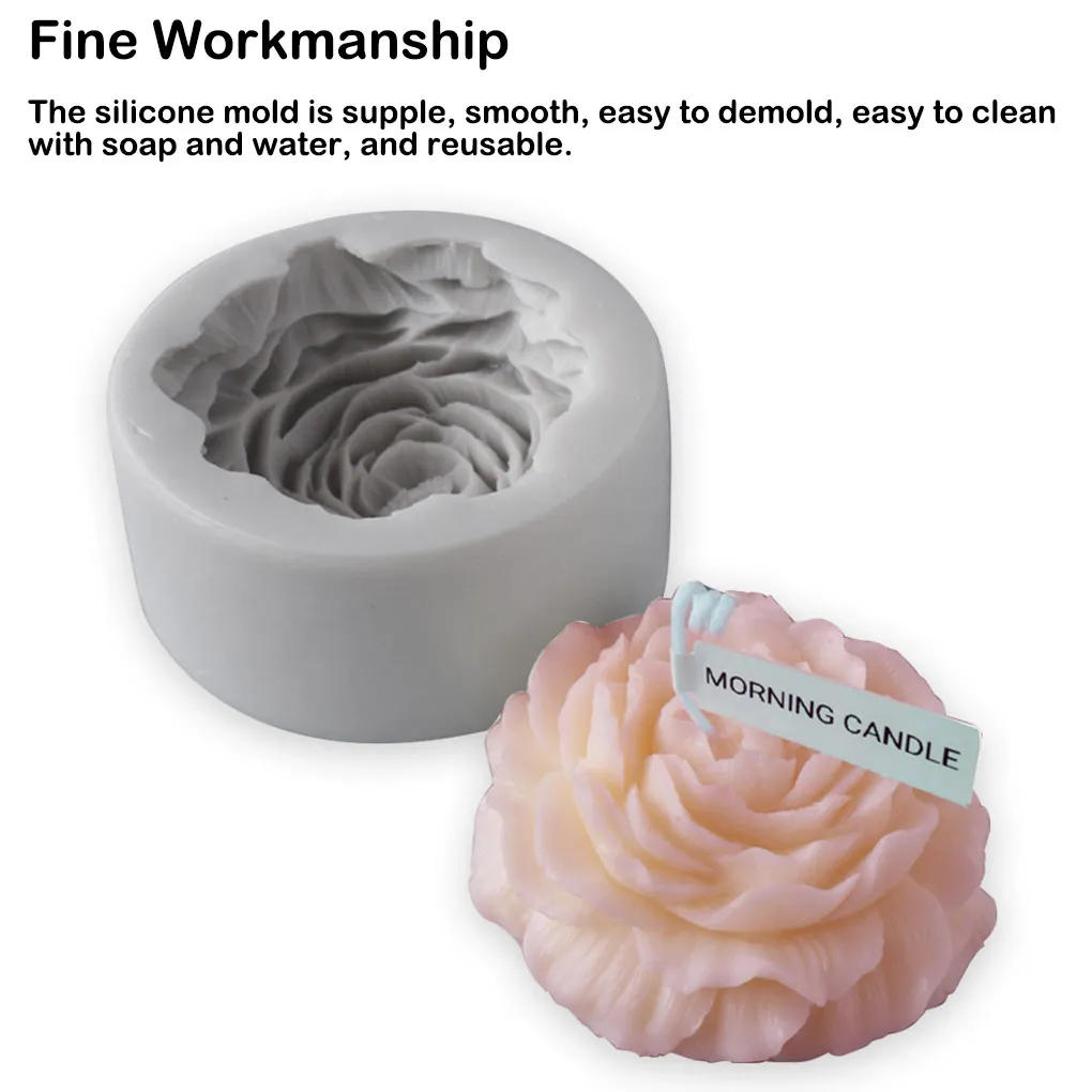 

Handmade Silicone Mold Peony Mould Chocolate Baking Mousse Ornaments