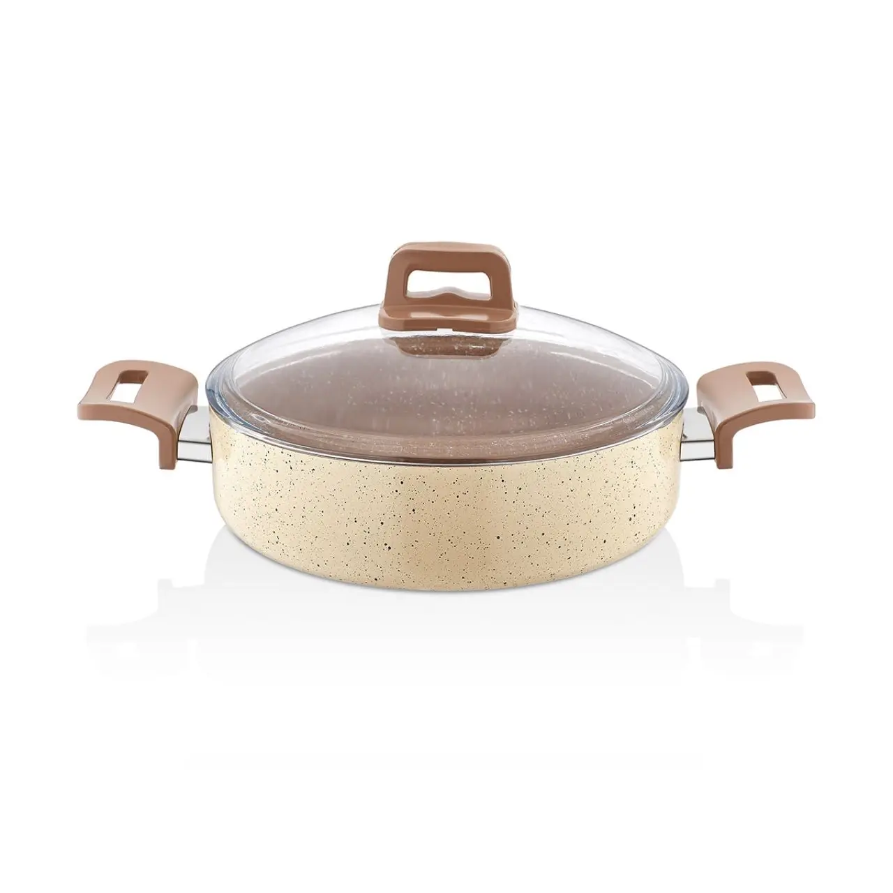 

Гранитная посуда кремового цвета 24 см