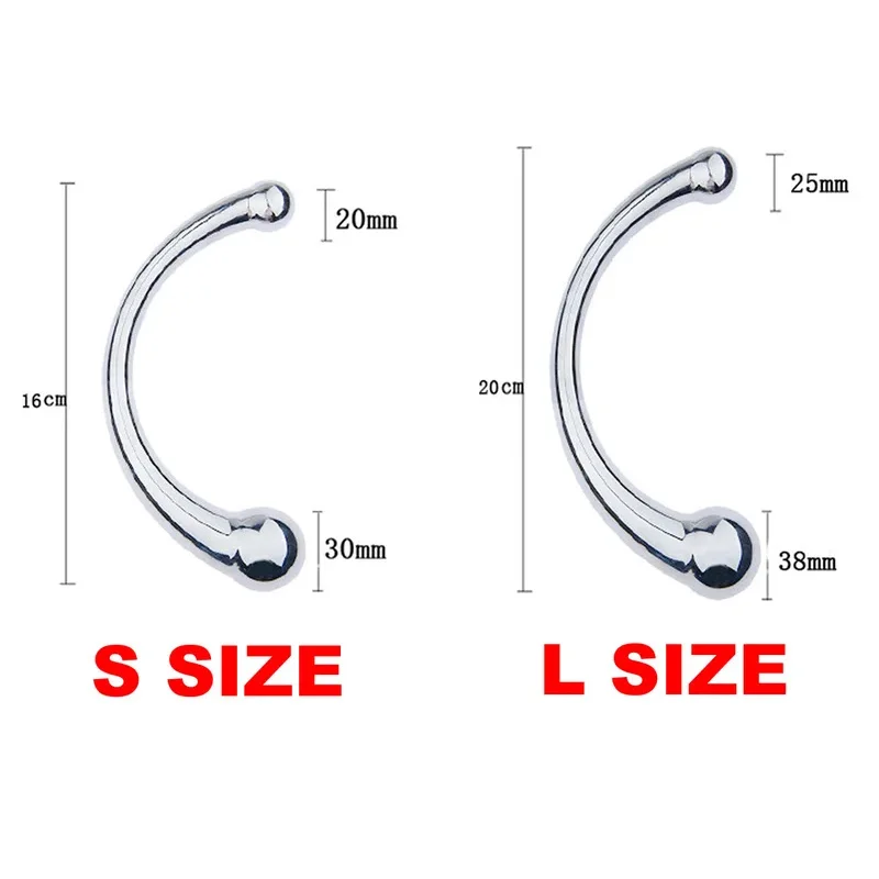 Анальная пробка фаллоимитатор из нержавеющей стали палочка G массажная чистый