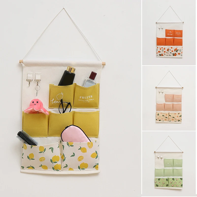 

Wall Mounted Storage Bag Door Rear Wall Shelf Organize l Small Cloth Bag Dormitory Room Portable Lightweight Design Handy Use
