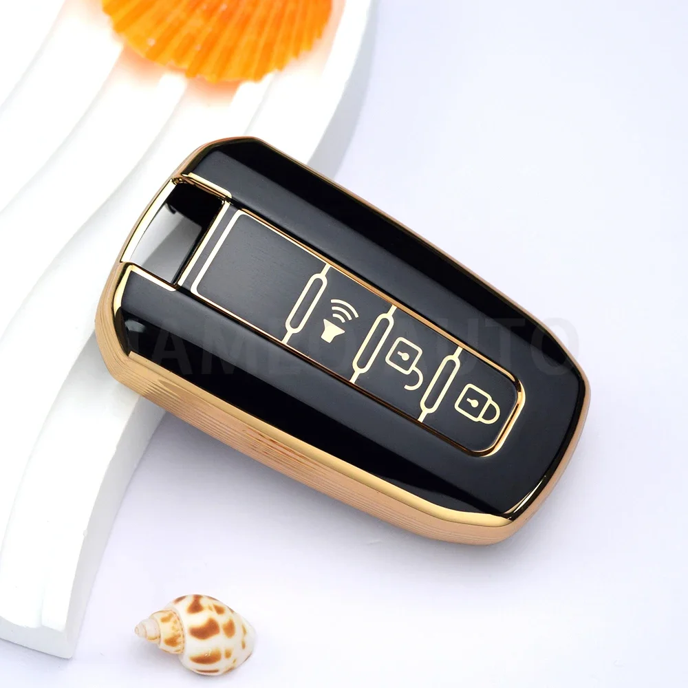 Чехол для смарт-ключа из ТПУ с 3 кнопками для Ssangyong Actyon Kyron Rodius Tivolan Ssangyong Korando C Rexton W, держатель для автомобильного брелока