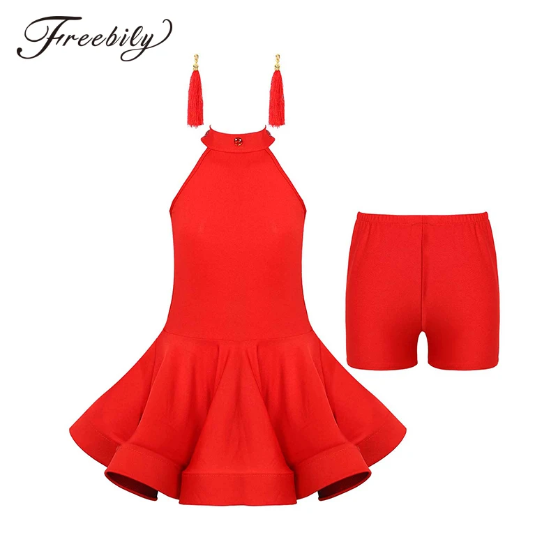 

Girls Latin Dance Dress Ballroom Dancing Cha Cha Tango Rumba Samba Kids Modern Competition Dance Costume Jazz Dance Dancewear