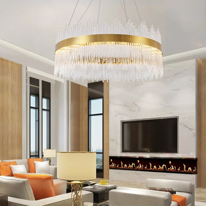 

Освещение, латунный Хрустальный большой подвесной светильник, скандинавский подвесной светильник с птицами