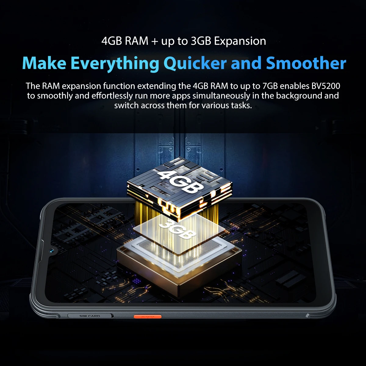 Tanie [Premerie świata] Blackview BV5200 4G Wytrzymały Telefon 4GB 32GB 5180mAh Smartphone Wodoodporny Android 12 Telefon Komórkowy ArcSoft Aparaty