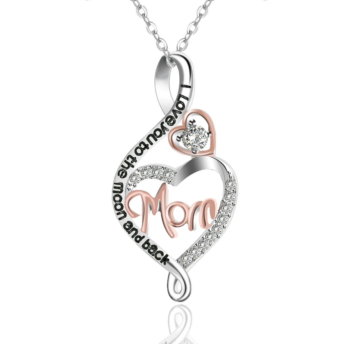 

10Pcs Fashion Letter "MOM" Pendant Necklace For Mother's Day Jewelry Gifts