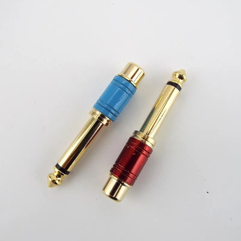 

Gold Plated 6.5mm Jack Male Mono Plug to RCA Female Converter Audio Adapter Connector audio Plug 6.35mm socket 1/4" Sound Mixer