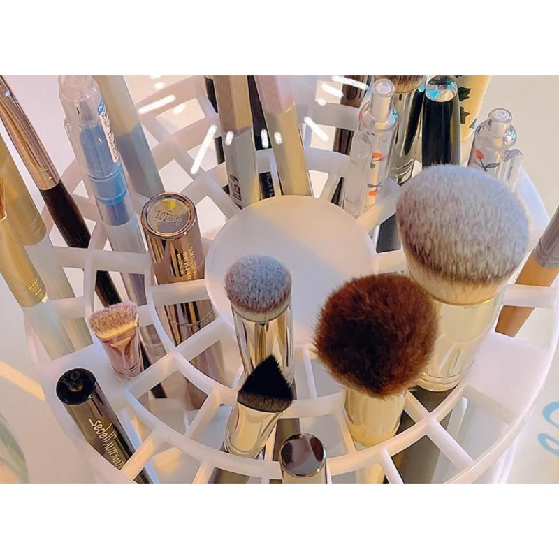 Настенный многофункциональный держатель для косметических кистей легкий легко